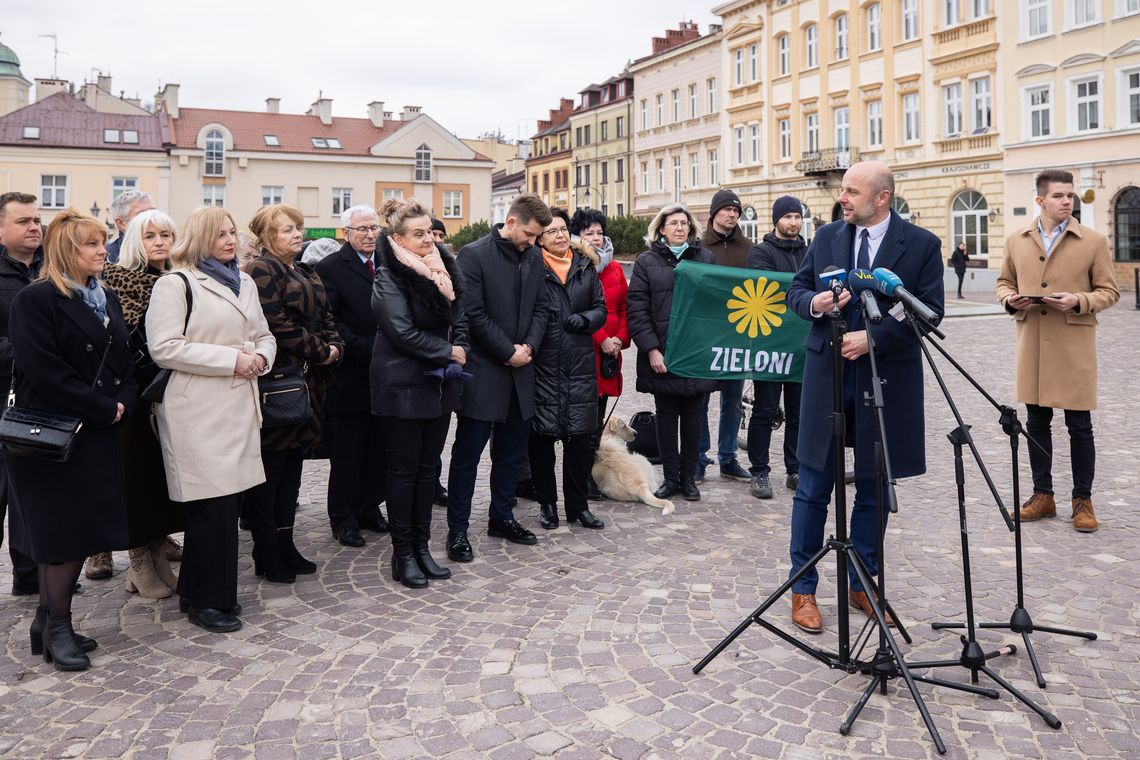 Partia Zielonych popiera obecnego prezydenta Rzeszowa Konrada Fijołka