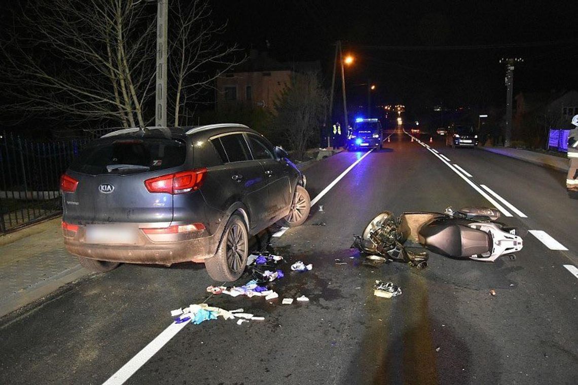 Pijany motocyklista spowodował wypadek w Radymnie. Stracił prawo jazdy