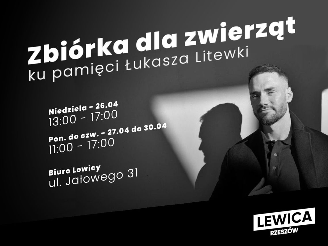 Po tragicznej śmierci Łukasza Litewki dobro nie ustaje. Rzeszów i region pomagają zwierzętom w jego imieniu