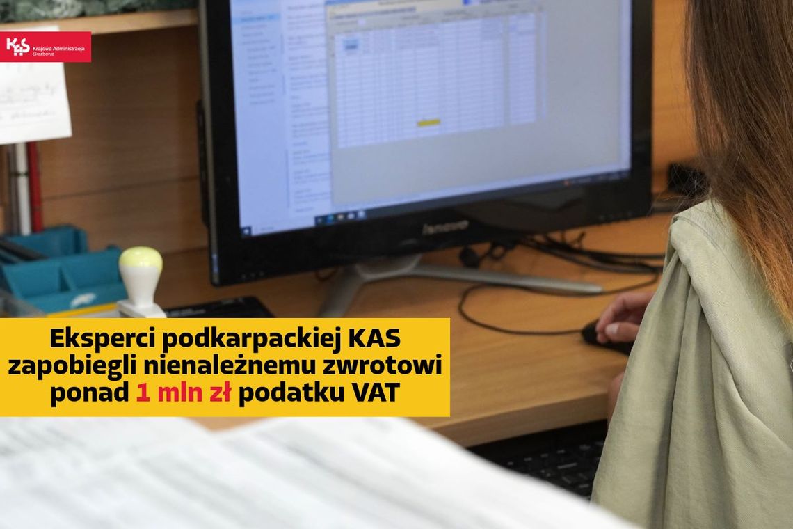 Podkarpacka Krajowa Administracji Skarbowa wykryła nieprawidłowości w rozliczeniu podatku VAT przez spółkę, która zawyżyła kwotę do zwrotu