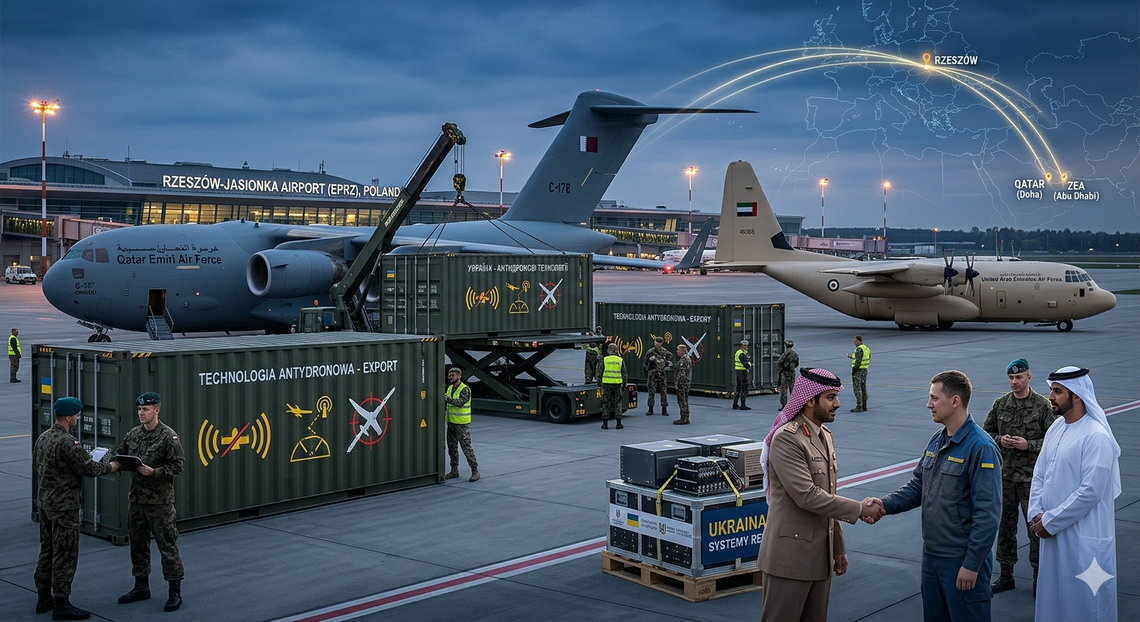 Podkarpacki most powietrzny do Zatoki Perskiej. Dlaczego wojskowe maszyny z Kataru i ZEA lądują w Jasionce?