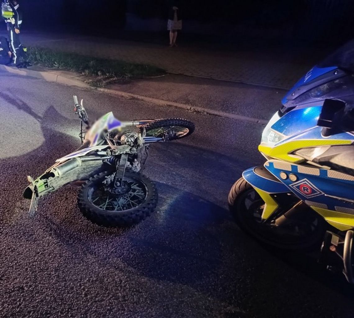 Policyjny pościg za motocyklistą! Doszło do kolizji