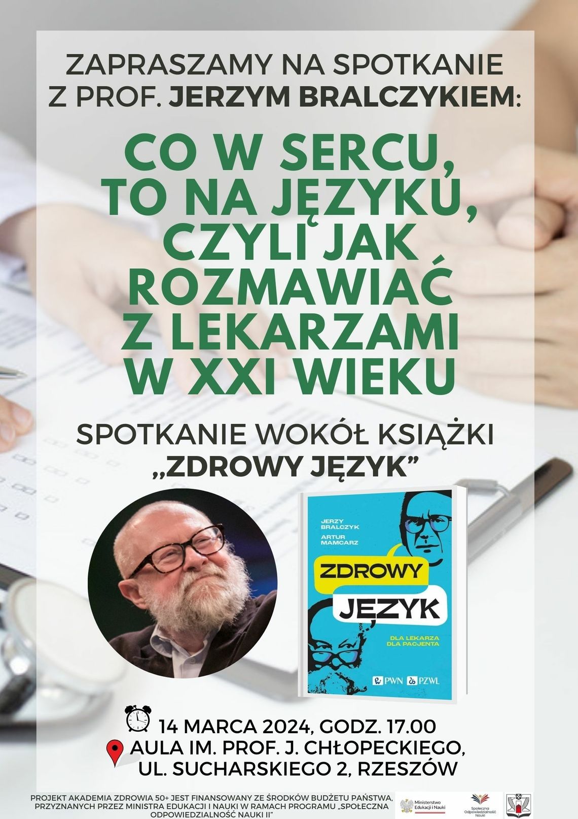 Projekt „Akademia Zdrowia 50+” - zaproszenie na kolejne zajęcia w ramach cyklu wykładów i warsztatów