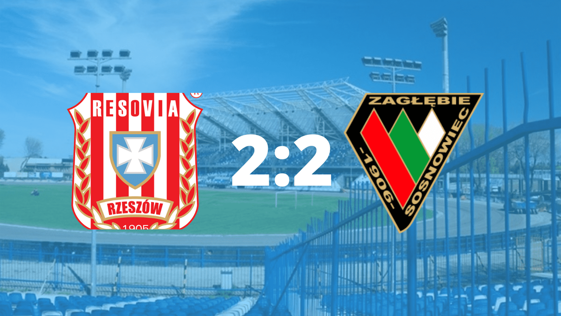 Resovia Rzeszów wypuszcza zwycięstwo z Zagłębiem Sosnowiec w doliczonym czasie gry