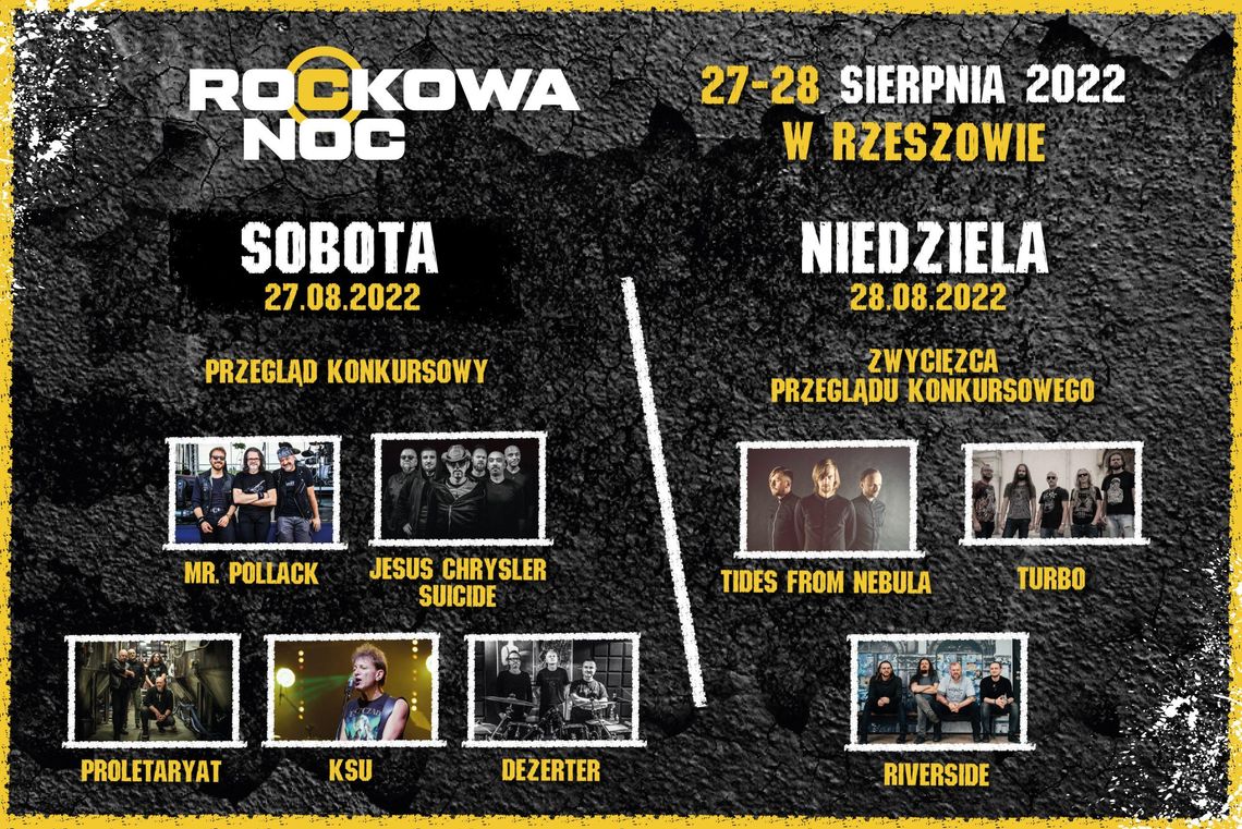 Rockowa Noc w Rzeszowie ogłosiła pełny line-up dwóch dni festiwalu i zapowiada dzień trzeci