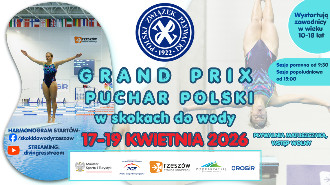 Rzeszów ponownie gospodarzem prestiżowych zawodów. II edycja Grand Prix w skokach do wody już w kwietniu