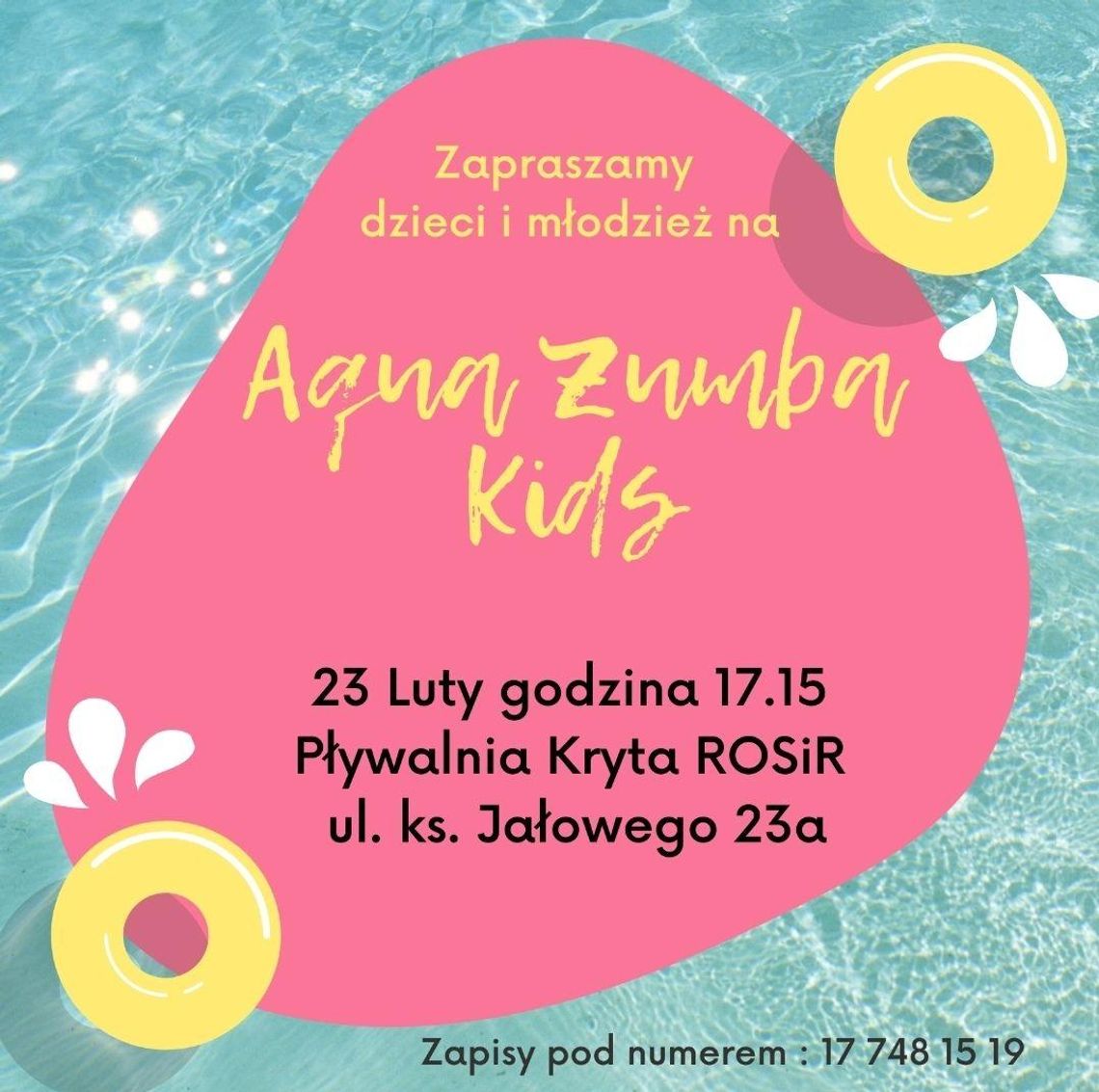 Rzeszowski Ośrodek Sportu i Rekreacji zaprasza dzieci i młodzież na zajęcia Aqua Zumba Kids.