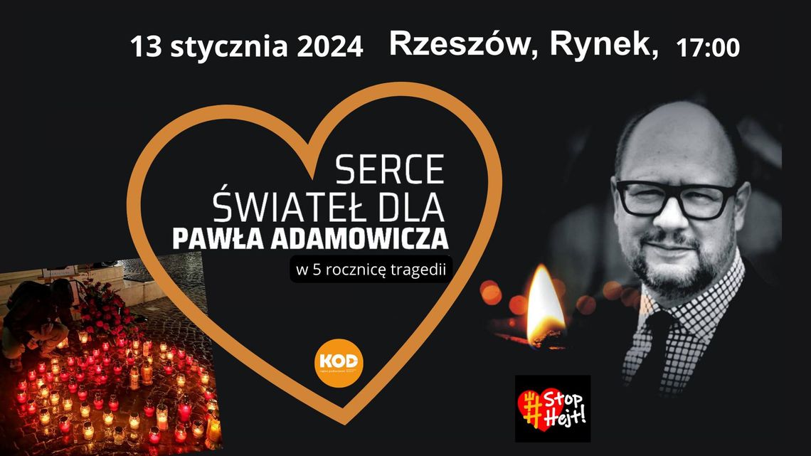 „Serce świateł” dla Pawła Adamowicza