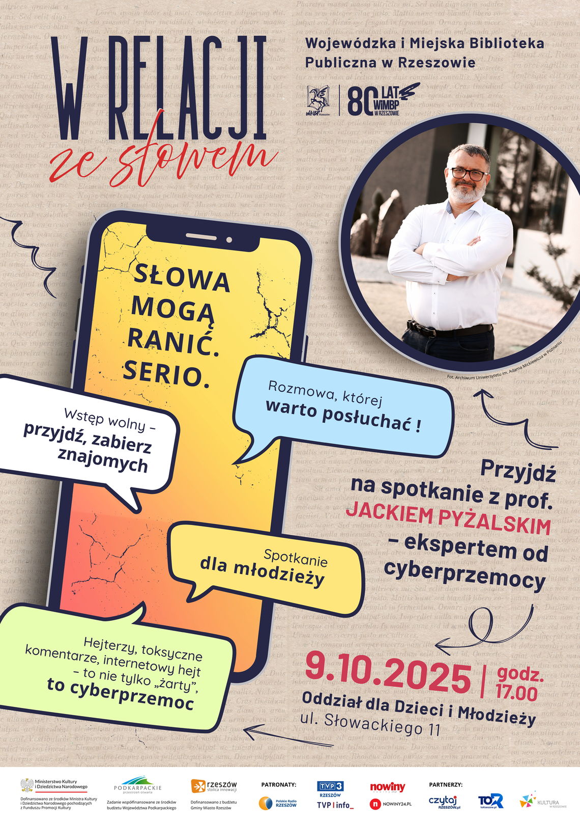Słowa mogą ranić – WiMBP zaprasza na spotkanie Słowa mogą ranić – WiMBP zaprasza na spotkanie