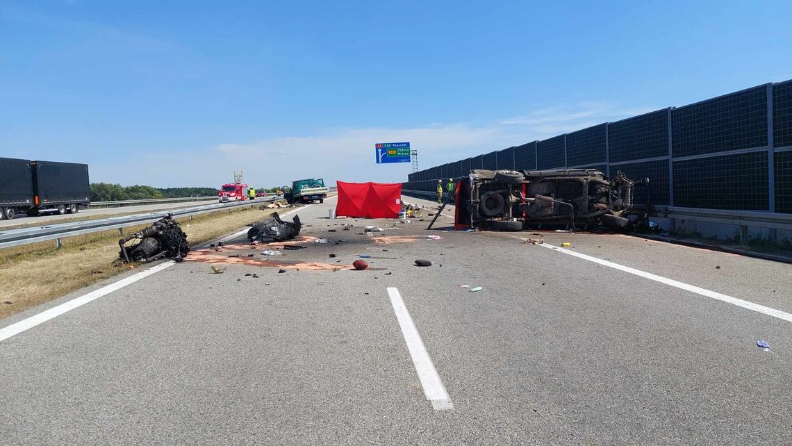 Śmiertelny wypadek na A4 koło Dębicy. Nie żyją dwie osoby