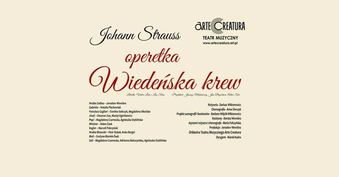 Spektakl operetkowy „Wiedeńska krew” Johanna Straussa zawita w Rzeszowie