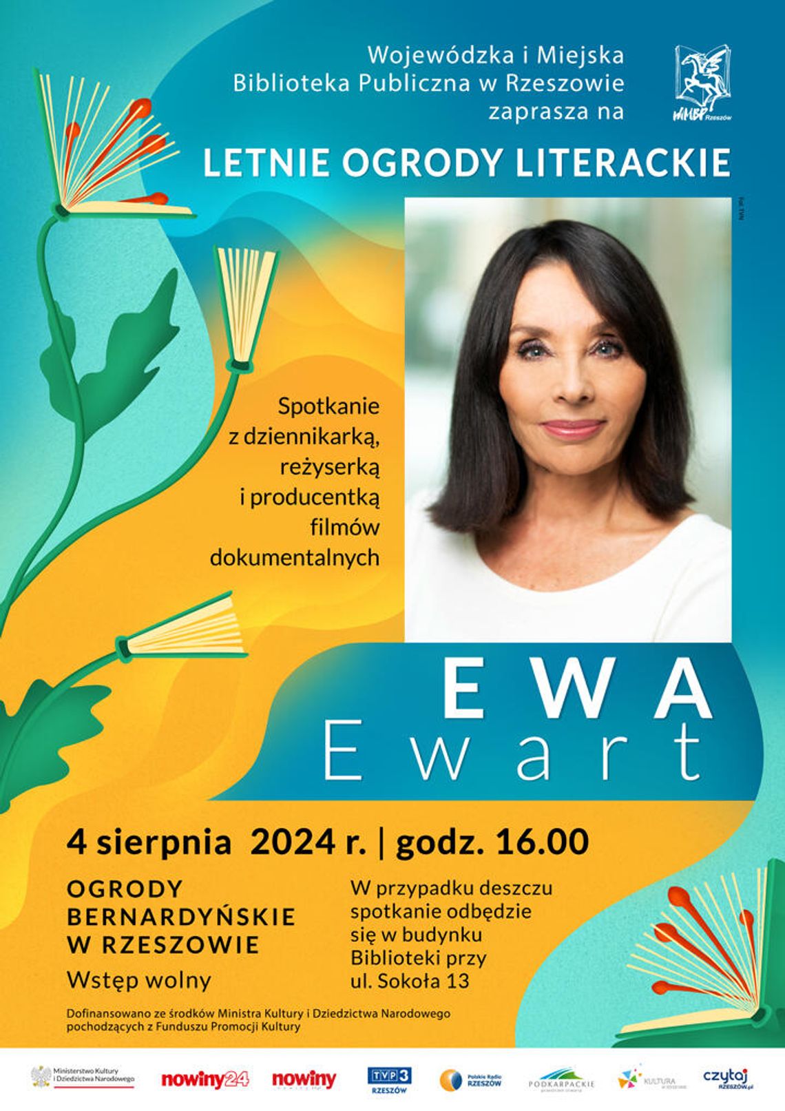 Spotkanie autorskie z Ewą Ewart w ramach Letnich Ogrodów Literackich