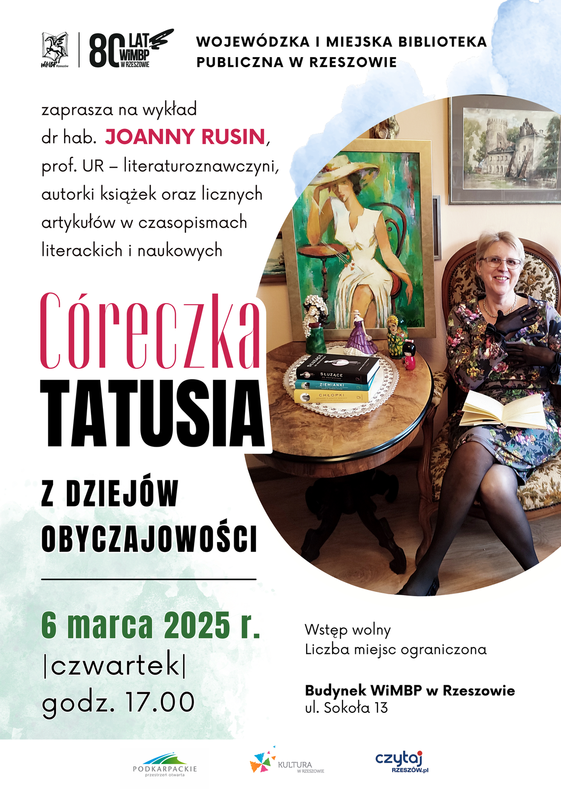 Spotkanie autorskie z Joanną Rusin – literaturoznawczynią oraz autorką książek