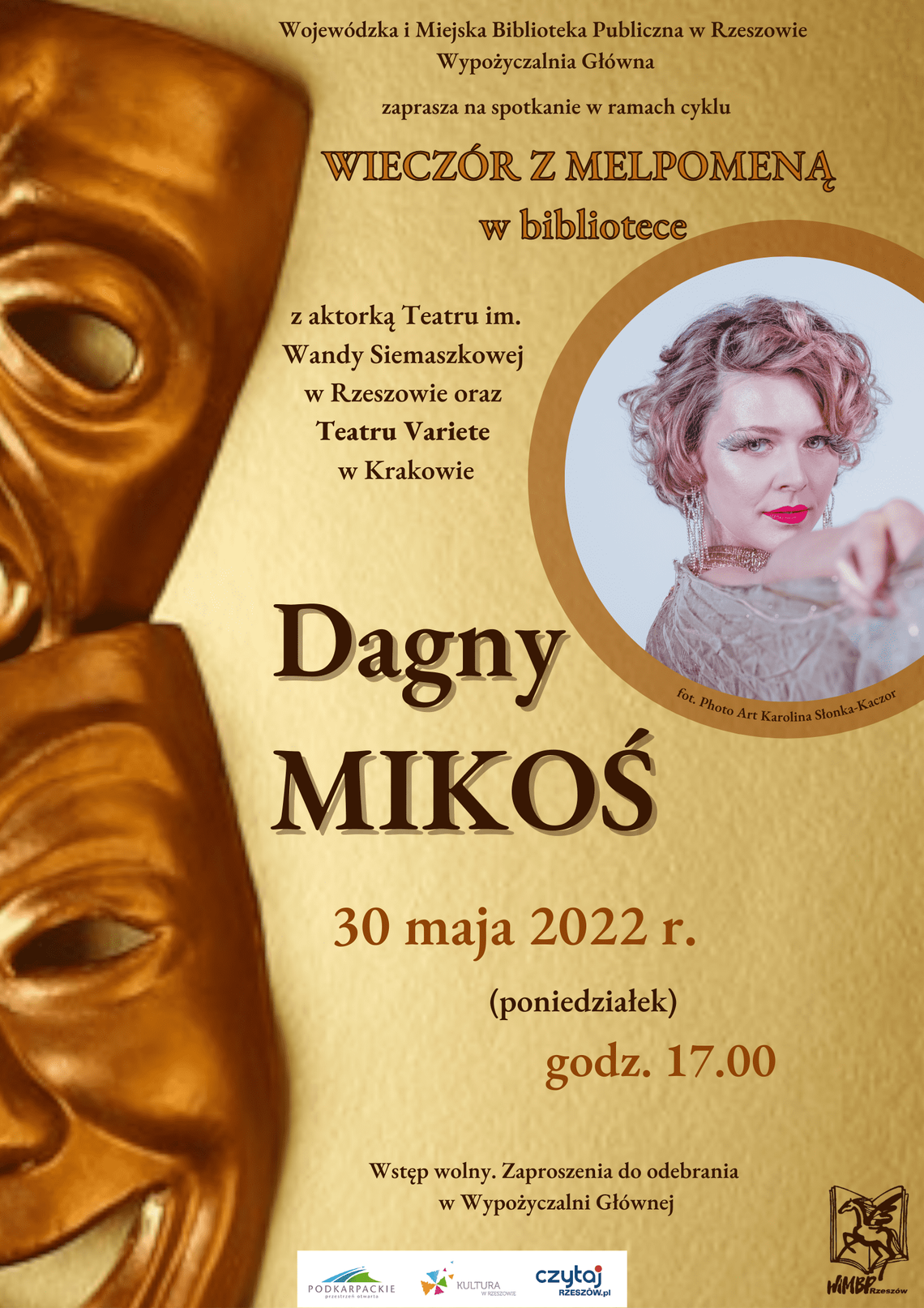 Spotkanie z aktorką - Dagny Mikoś, w ramach cyklu Wieczór z Melpomeną w bibliotece