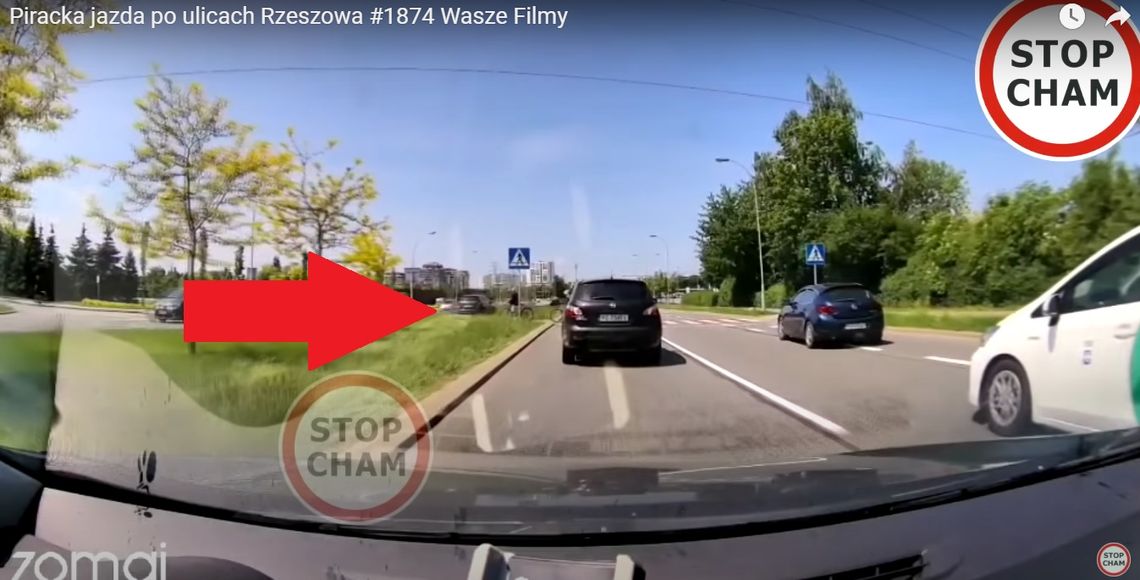 Szokujący rajd po Rzeszowie. Kierowca Forda o mały włos nie potrącił rowerzystów [WIDEO]