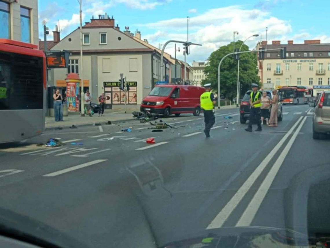 Poważny wypadek z udziałem motocyklisty w centrum Rzeszowa!