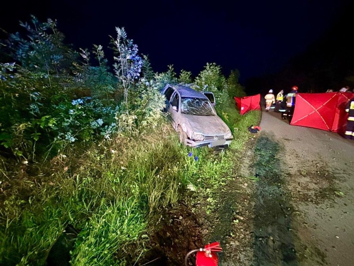 Tragiczny wypadek samochodowy na Podkarpaciu. Nie żyje dwóch mężczyzn