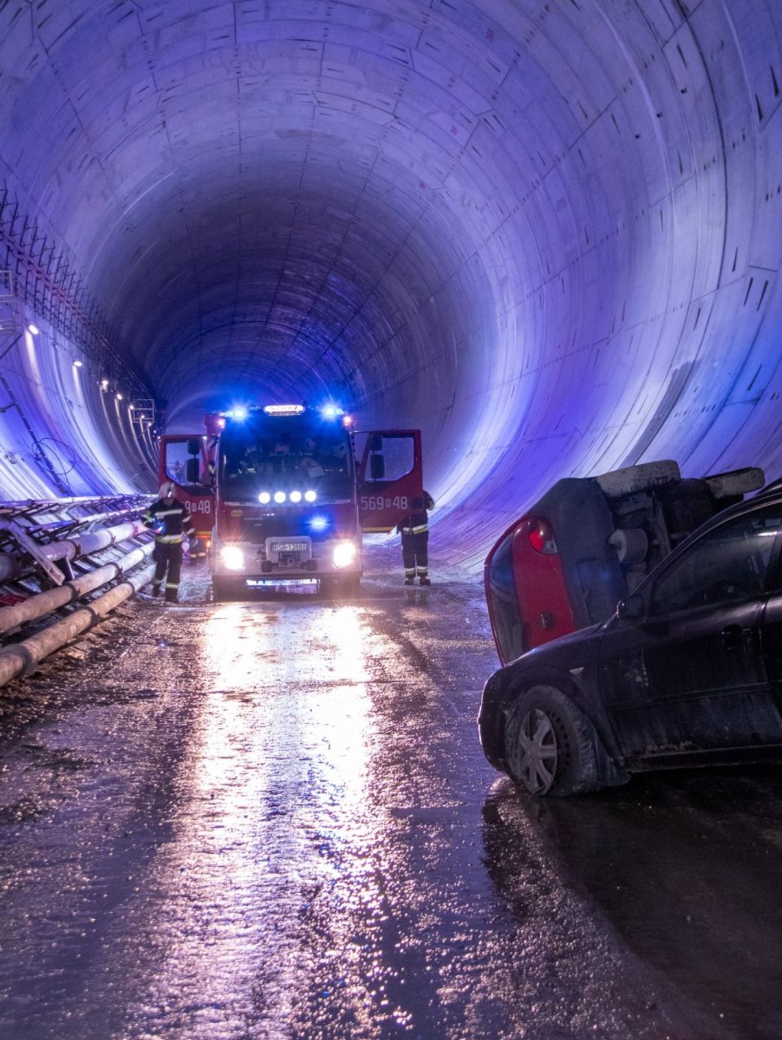 „Tunel 2026”: Strażacy i służby ratownicze ćwiczyli działania kryzysowe na budowie S19 [ZDJĘCIA]