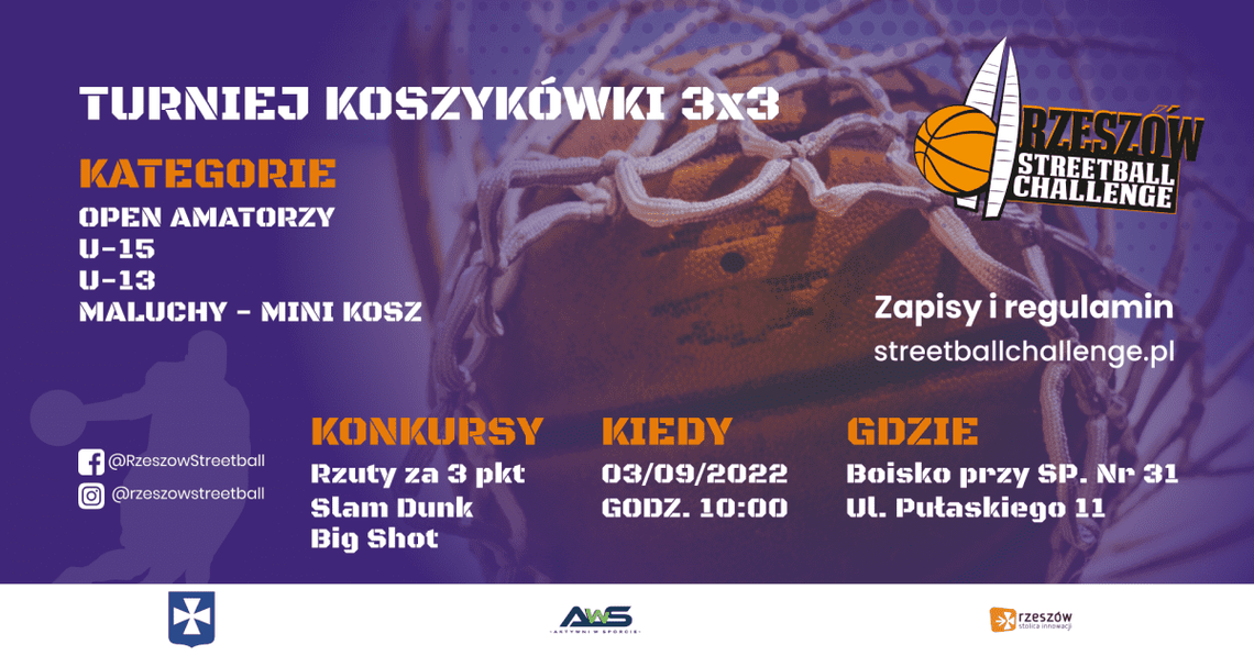 Turniej koszykówki 3x3 w Rzeszowie już 3 września!