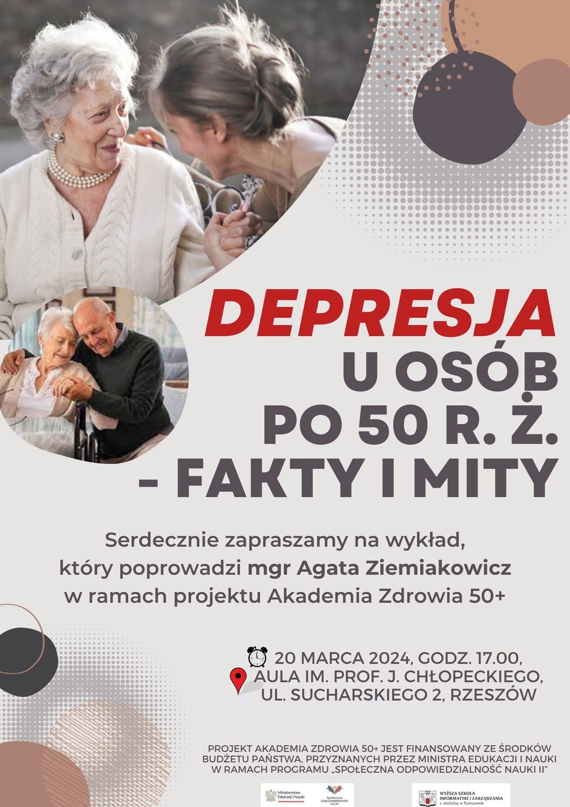 Wykład „Depresja u osób po 50 roku życia”
