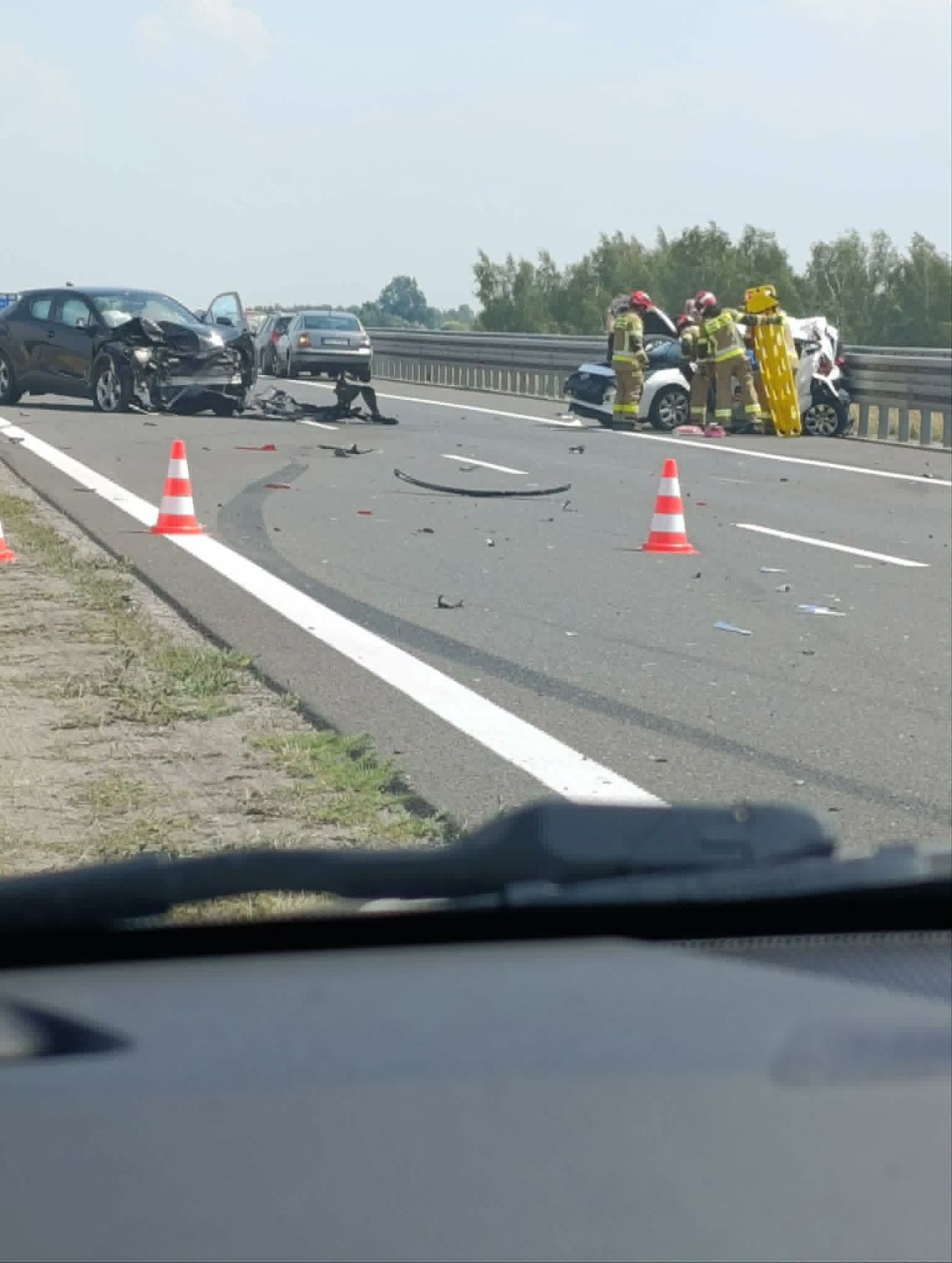 Wypadek na autostradzie A4 – droga w kierunku Korczowej zablokowana