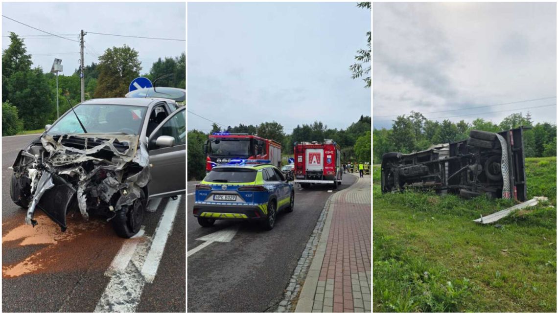 Wypadek w Jasienicy Rosielnej. Czołowe zderzenie na DK19 i utrudnienia w ruchu