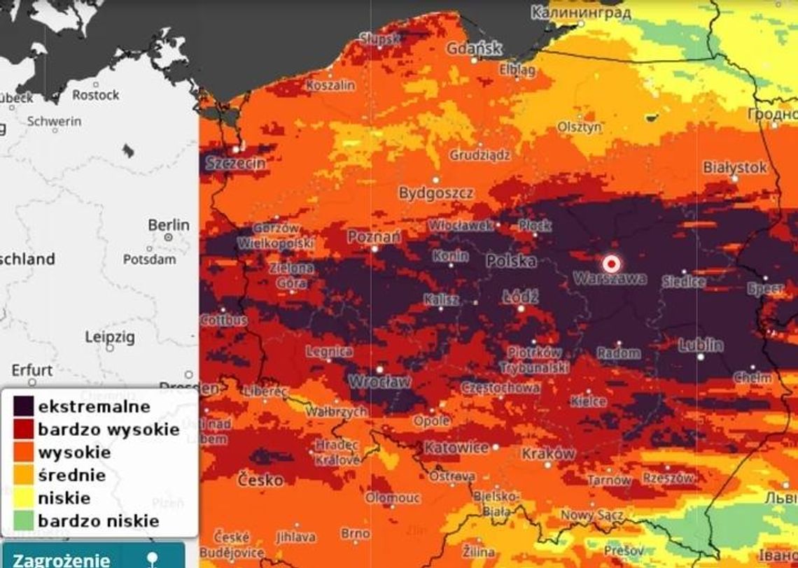 Wysokie zagrożenie pożarowe w całej Polsce!