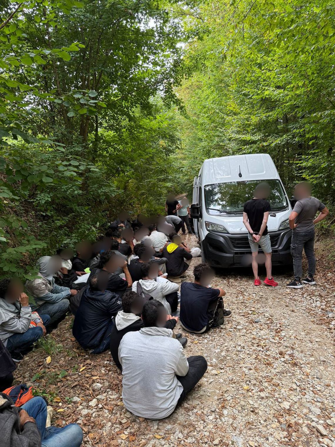 Zatrzymano "kurierów" przewożących migrantów. Wśród nich dwóch Polaków