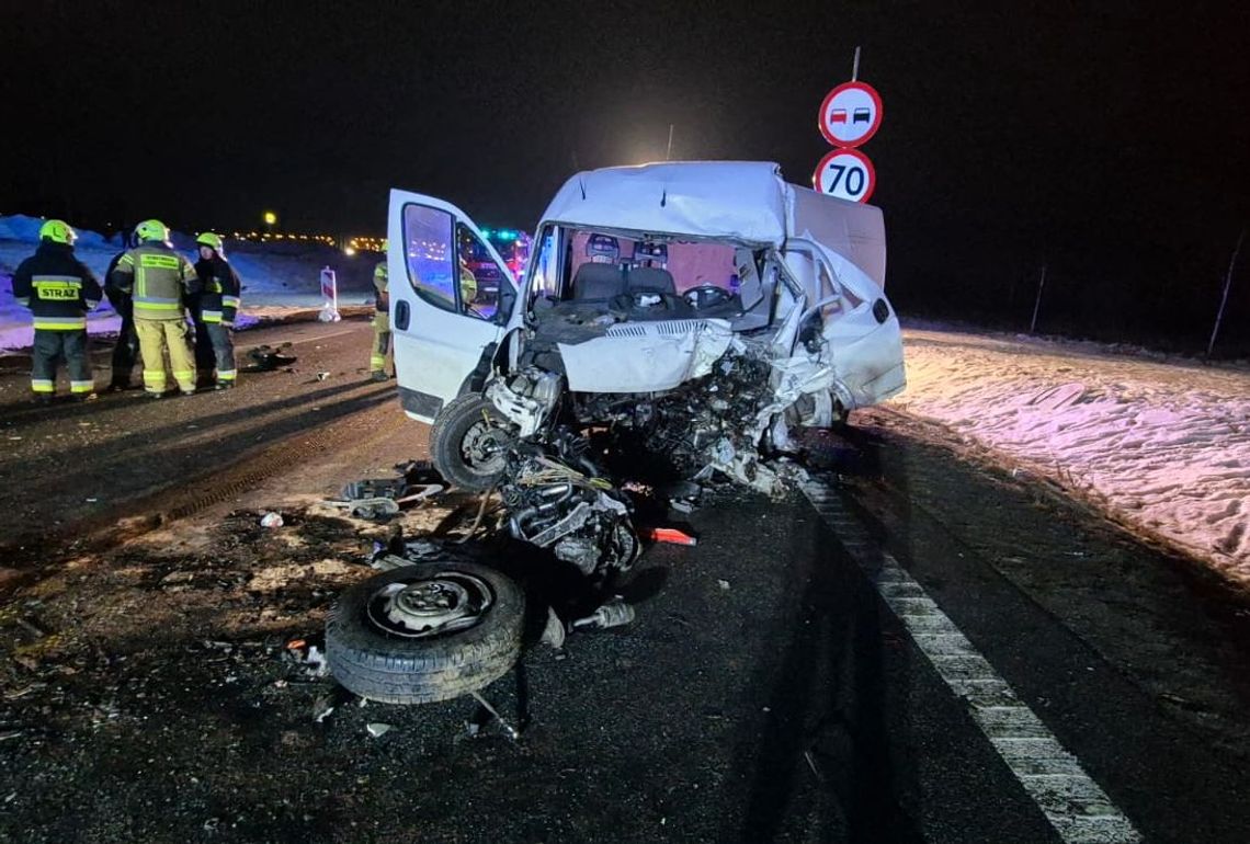 Zderzenie dwóch busów na S19 w Sokołowie Małopolskim