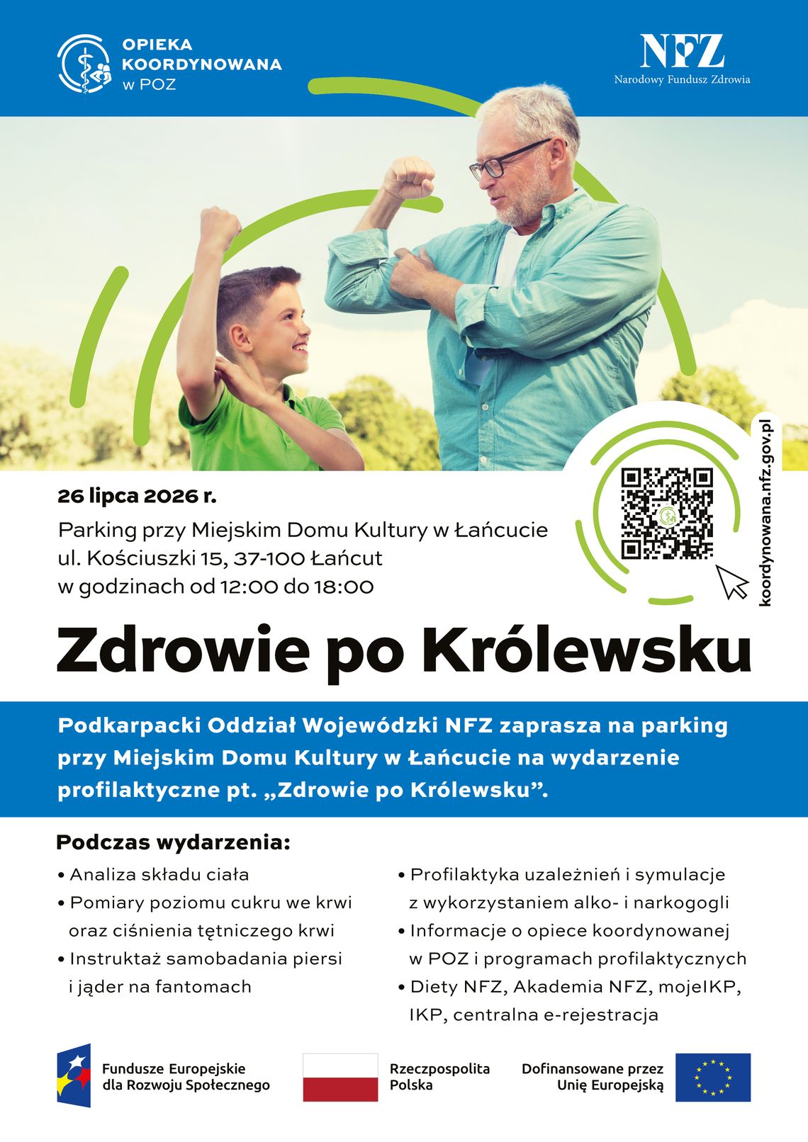 Zdrowie po królewsku w Łańcucie. Wyjątkowy piknik profilaktyczny już w najbliższą niedzielę Zdrowie po królewsku w Łańcucie. Wyjątkowy piknik profilaktyczny już w najbliższą niedzielę
