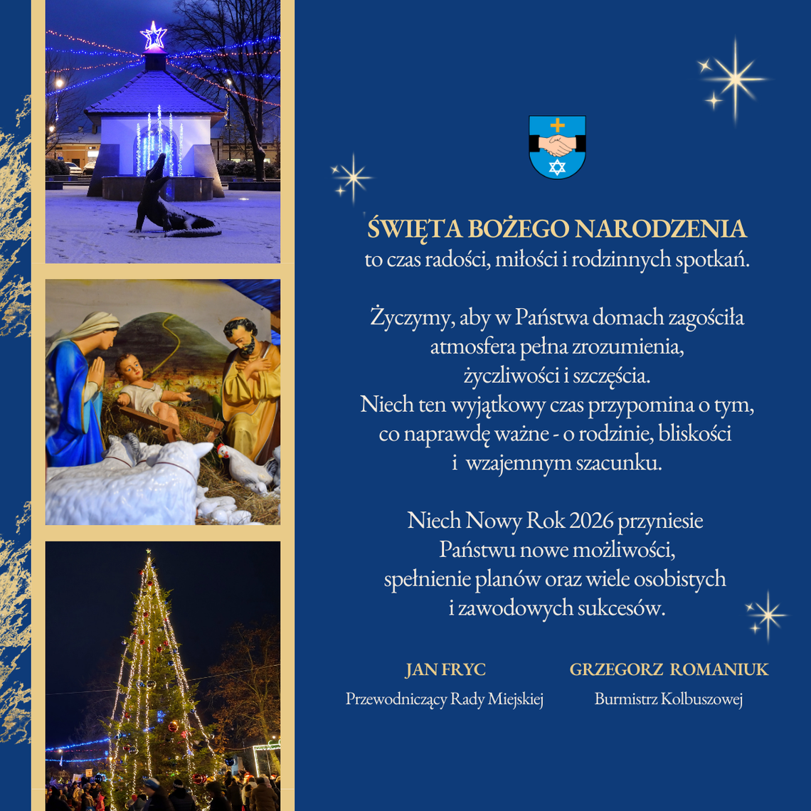 Życzenia Burmistrza Kolbuszowej, Przewodniczącego Rady Miejskiej i Zastępcy Burmistrza