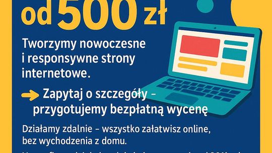 Strony internetowe od 500 zł - tanio, szybko i profesjonalnie! Gotowa nawet w kilka dni!