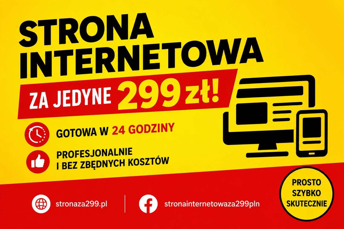 299 zł, 24 godziny i darmowy projekt strony WWW 299 zł, 24 godziny i darmowy projekt strony WWW