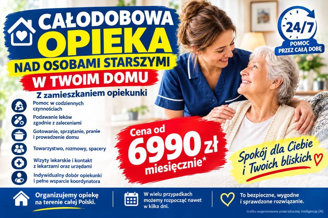 Opiekunka do seniora - mieszka w domu podopiecznego - od 6990 zł miesięcznie Opiekunka do seniora - mieszka w domu podopiecznego - od 6990 zł miesięcznie