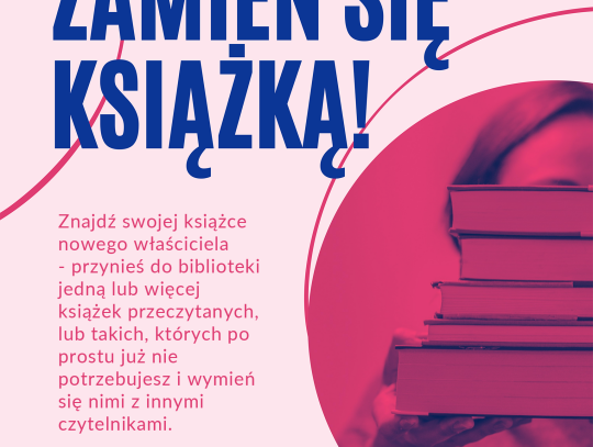 Plakat promujący akcję bookcrossingową