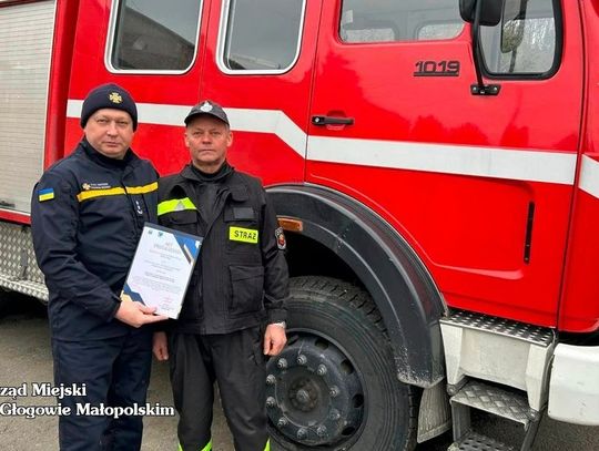 Przekaznie wozu strażackiego na Ukrainę Głogów Małopolski