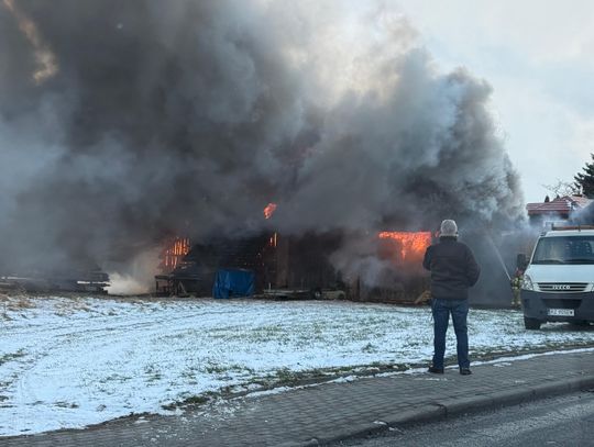 Pożar budynku przy ulicy Granicznej [ZDJĘCIA]
