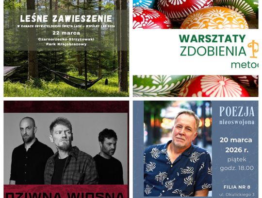 Imprezy, wydarzenia i kultura nadchodzącego weekendu 20-22 marca